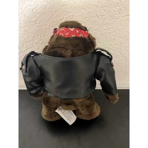 Vtg Tasmanian Devil Taz Biker Plush Looney Tunes 1993 Warner Bros 11.5" - Picture 2 of 8